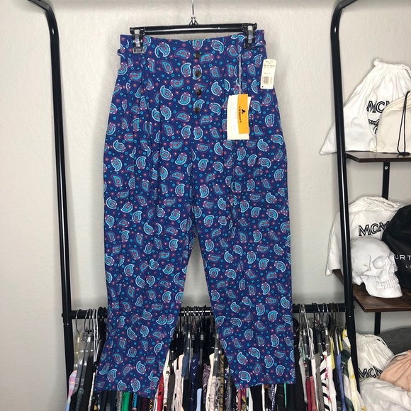 Lizsport Pants - Vintage 2pc Lizsport Paisley Pants and Crop Top